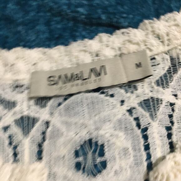 Sam & Lavi off-white lace cardigan made in the USA medium Neutral - Picture 7 of 12